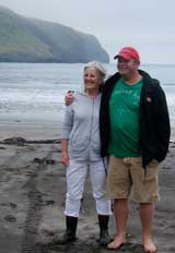 Fiona Farrell and Al Brown